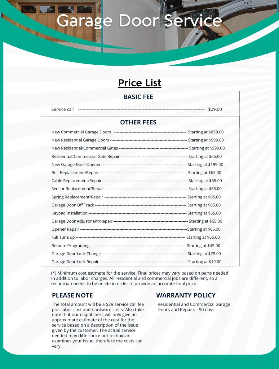 Central Garage Door Service South Milwaukee, WI 414-978-7014